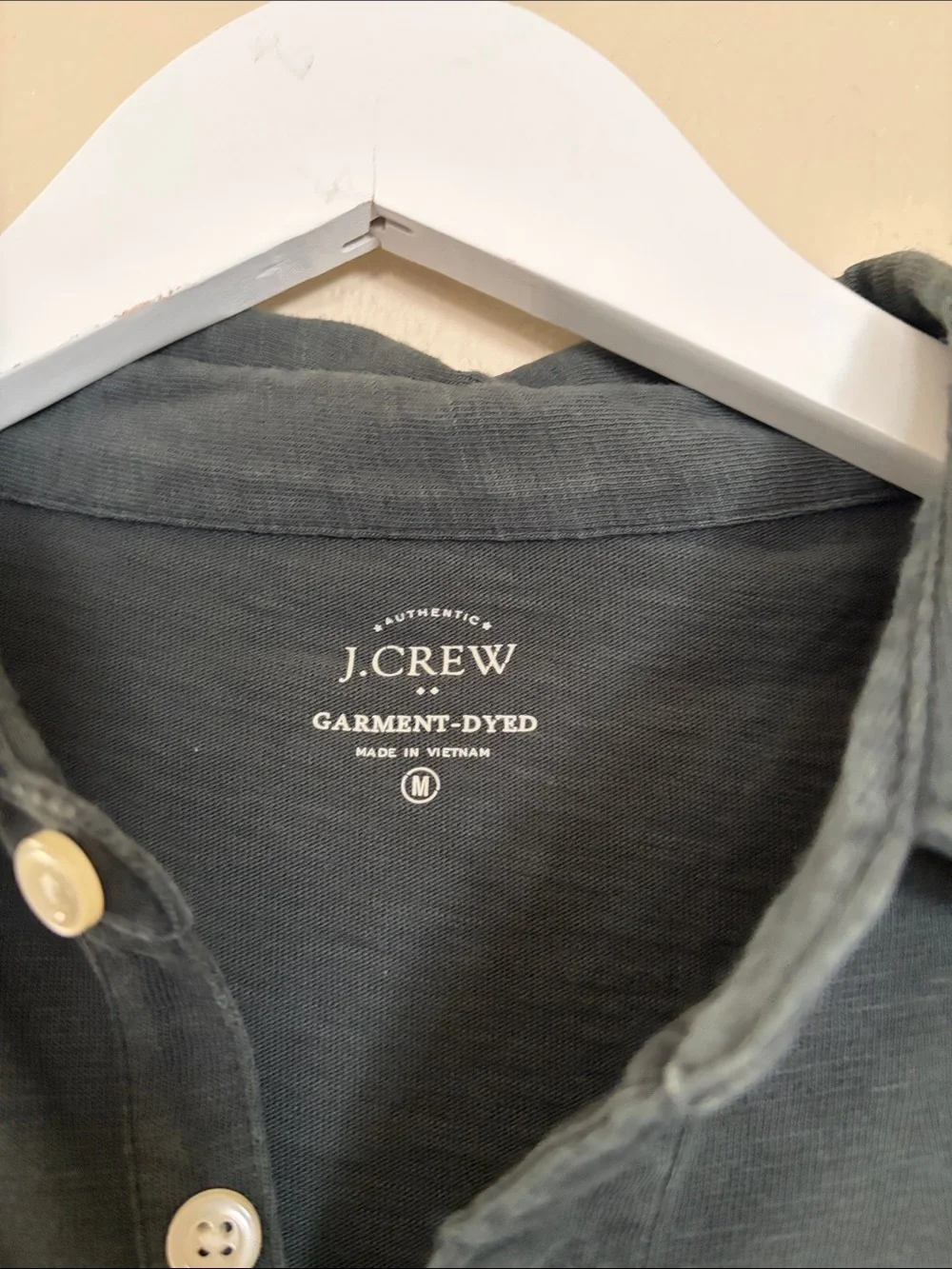 J. Crew Men's Garment Dyed Short Sleeve Pocket Polo. Excellent Condition!